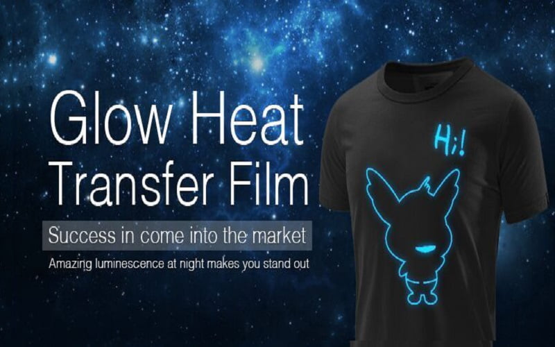 Glow In The Dark Heat Transfer Film On The T-shirt
