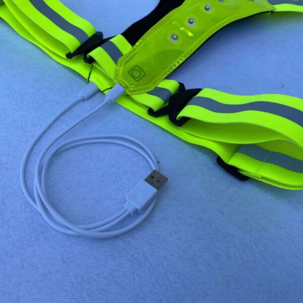 Reflective LED Running Vest USB Rechargeable