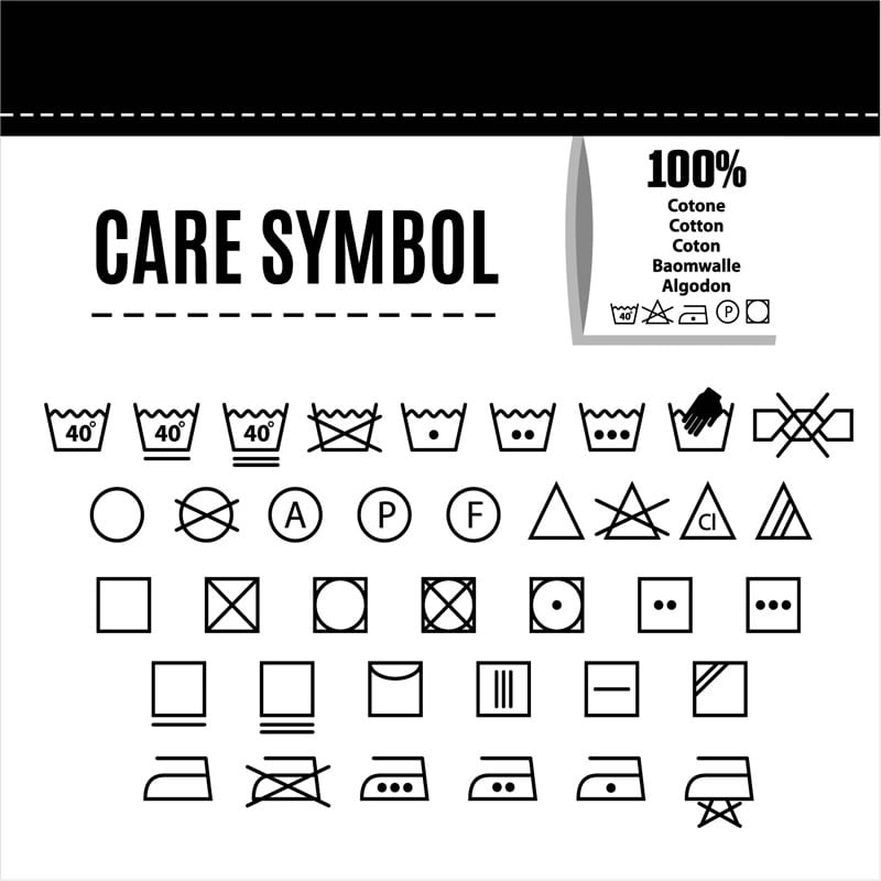 Clothing Care Symbol EPS PDF Download Free