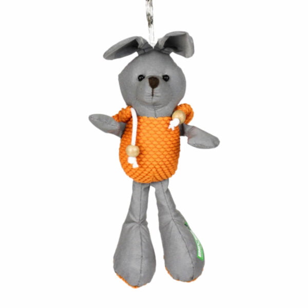 reflective toy rabbit keychain with orange vest 655x655 1